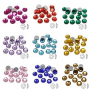 EOEMY 250 Flatback Acrylic Round Rhinestone Gems 8mm(0.32) No Hole Color For Choice-Royal Blue