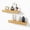 Carbonized Brown, variant on 32 Inch Picture Ledge Shelf with Lip,Floating Shelves for Wall, Set of 2 Solid Pine Wood Shelves with Invisible Brackets, Wall Storage for Living Room, Bedroom, Kitchen, Bathroom(Dark Brown)