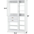 thumbnail image 7 of Homieasy 39.4'' W Closet System with Wooden Drawers and Hanging Rods, White, 7 of 7