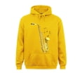 thumbnail image 5 of Sudadera con capucha de manga larga gótica para hombre, regalo de saxofón, notas musicales, verano y otoño, 5 of 5