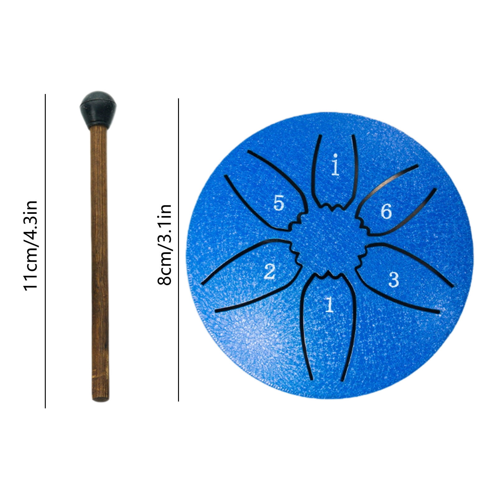 Fufafayo 3Pcs Rain Drum For Outside, 3 Inches 6 Notes Mini Steel Tongue Drum, Waterproof Garden Chime Instrument, Percussion Gift For Family Friend, Meditation MusicToyFor Bedroom Living Room