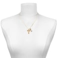thumbnail image 2 of Delight Jewelry Gold-tone 3-D Menorah - Large Goldtone Crystal Initial - I - Charm Necklace, 17.5"+2", 2 of 4