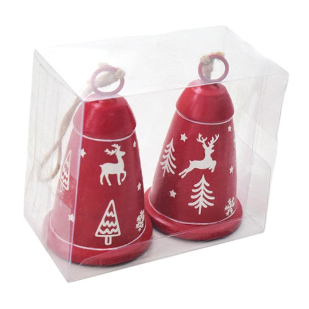 2 adornos navideños para decoración del hogar, fiestas y sesiones de fotos con cascabeles Alce