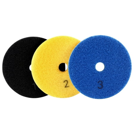 

3Pieces 100Mm Flexible Wet & Dry Polishing Pads For Stone Marble Tile