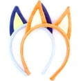 thumbnail image 3 of Conjunto de diademas con orejas de perro Bluey: 2 piezas de accesorios suaves para disfraces de Halloween para niños y adultos con múltiples usos., 3 of 8