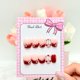 thumbnail image 4 of Uñas postizas adhesivas WFBBKP 24 piezas rojo glitter corazones de San Valentín, 4 of 7