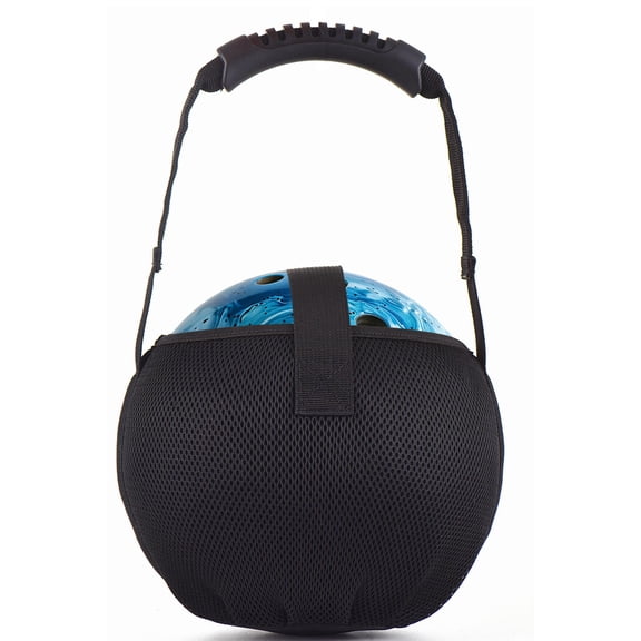 YAHHU Portable Bowling Mesh Bag – Single Ball Carrying Bag with Reinforced Handle, Hook‑Loop Closure, Lightweight & Foldable for Easy Storage