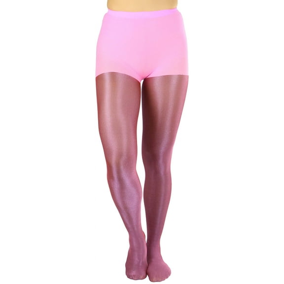 ToBeInStyle Womens Shine & Shimmer Metallic Pantyhose Opaque Lurex Tights - Neon Pink - One Size