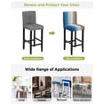 thumbnail image 3 of Blue Brown Bar Stool Covers Set of 2, Gradient Wood Grain Farmhouse Country Stretch Washable Bar Chair Covers with Backs, Removable Pub Counter Height Chair Cover for Kitchen Dining Room Cafe, 3 of 7