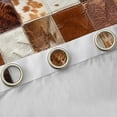 thumbnail image 4 of Homewish Retro Cattle Hide Blackout Curtains Set of 2 (52x84 Each),Country Farmhouse Lodge Window Curtains,Brown Beige White Curtains and Drapes For Teens,Super Cozy Room Decor, 4 of 6