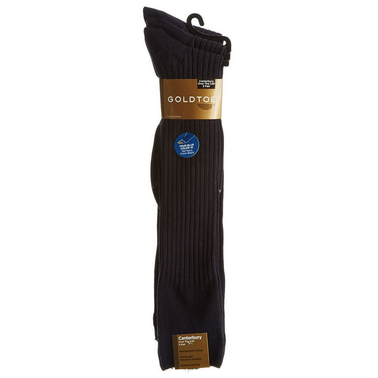 gold toe men's over the calf dress socks Black with Gold and Whiskey Lifesaver Mercerized Cotton Sock Linked Toe Mid-Calf