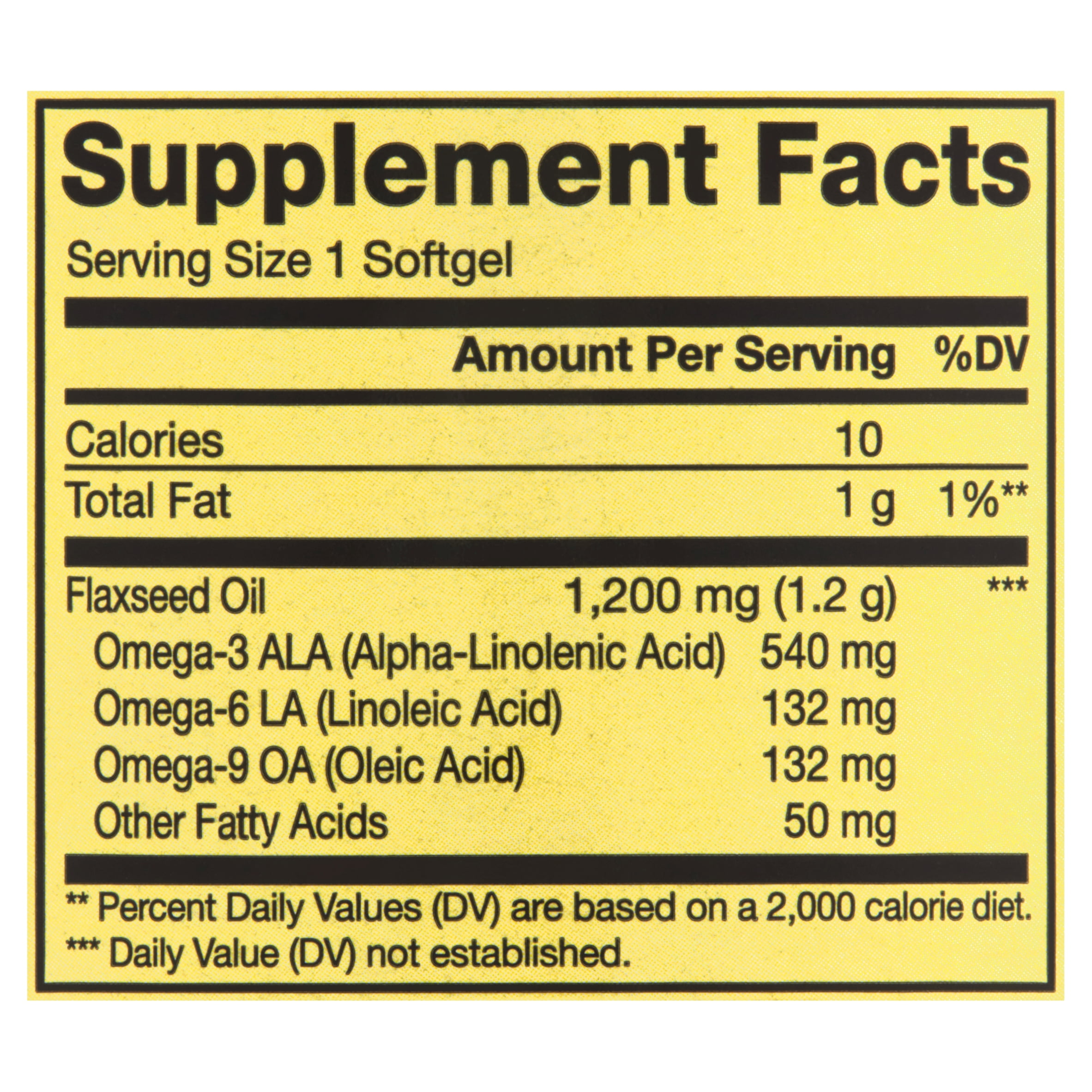 Spring Valley Flaxseed Oil Dietary Supplement, 1,200 mg, 200 Count
