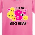 thumbnail image 4 of Inktastic Its My 8th Birthday with Smiling Emoticons Youth T-Shirt, 4 of 5