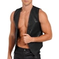 thumbnail image 3 of Zaldita Men Sequin Blazers Vest Gliter Suit Vest Nightclub Stage Clothes Shiny Sequin Waistcoat Vest Black 4XL, 3 of 7