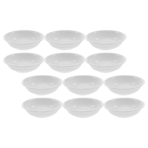 USHOBE 12Pcs Chips Bowl Round Plastic for Restaurant Use Small Dishes 7.2X7.2X1.9CM