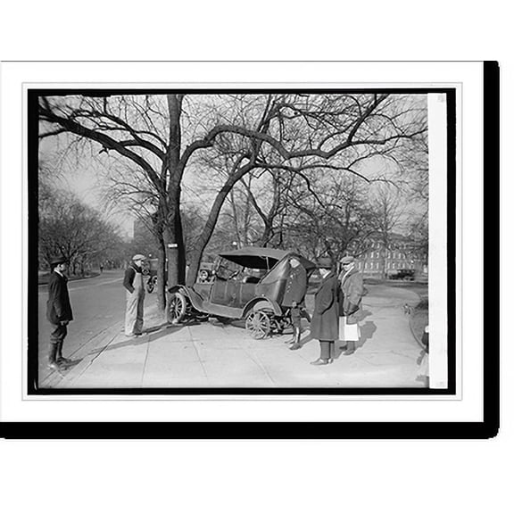 Historic Print, Auto wreck at Capitol, 18" x 24"