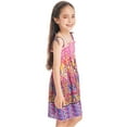 thumbnail image 2 of Runhomal Robe d'Été Décontractée Sans Manches à Fleurs pour Filles Bretelles Spaghetti Robe de Plage Violette 140, 2 of 7