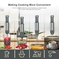 thumbnail image 4 of TFixol Multi-Functional 5-in-1 Hand Blender Stick Blender Milk Frother Egg Whisk with Adjustable Speeds 500ml Food Grinder/ 600ml Container, 4 of 6