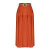 thumbnail image 7 of Gamivast Womens Maxi Skirt Linen Elastic High Waist Belted Long Skirt Solid Color Pockets Casual Skirt A-Line Flowy Summer Beach Vacation Daily Wear, 7 of 7