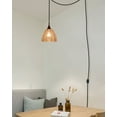thumbnail image 4 of Kiven Plug in Pendant Light with Remote,Dimmable Hanging Light with Aluminum Lampshade, Industrial Ceiling Pendant Light for Bedroom Hallway Kitchen,1-Light,Gold Finish, 4 of 7