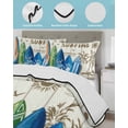 thumbnail image 4 of Quilts Twin-XL Size Bedding Set, Beach Surfboard Lightweight Quilted Comforter, Summer Sea Surfing Tropical Botanical Tree Soft Bedspread Coverlet with Pillow Covers for All Season, 68" x 98", 4 of 7