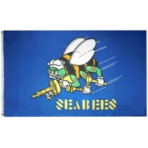 3x5 U.S. Navy Seabees Blue Polyester Flag