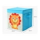 thumbnail image 3 of caja de almacenamiento (hipopótamo amarillo, aproximadamente 28 x 28 x 28 cm), organizador de juguetes, cubos plegables, para sala de estar, habitación infantil, sala de juegos, diseño de animales., 3 of 5