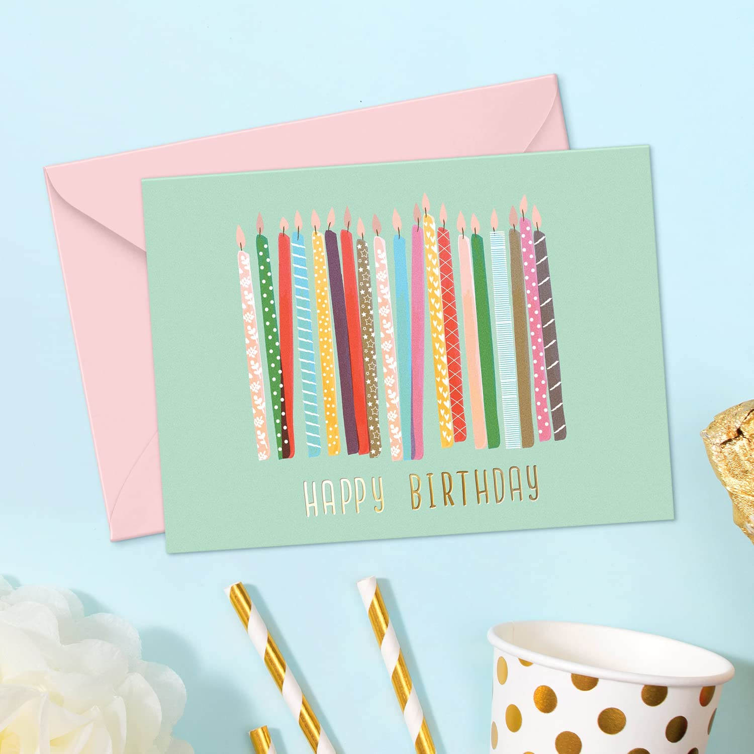Happy Birthday Cards with Envelopes & Assortment Box. Variety Set of 20 Assorted Envelopes, Perfect Bulk Pack for Celebrations, Special Occasions, Friends