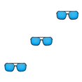 thumbnail image 2 of sweethay Gafas ópticas Gafas con borde negro Accesorios de ropa de moda Estilo para protección de ojos Negro con borde azul Type1 NO1, 2 of 6