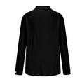 thumbnail image 6 of safuny Mens Casual Long Sleeve Cotton Linen Shirts Buttons Down Solid Plain Roll-Up Sleeve Summer Beach Shirts Workout Cotton Clothing Black XL, 6 of 6