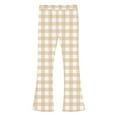 thumbnail image 4 of Fleece Lined Flare Leggings Girls 14-16 Winter Warm Plaid Flared Pants High Waisted Thermal Pants, 13 Y, 4 of 6