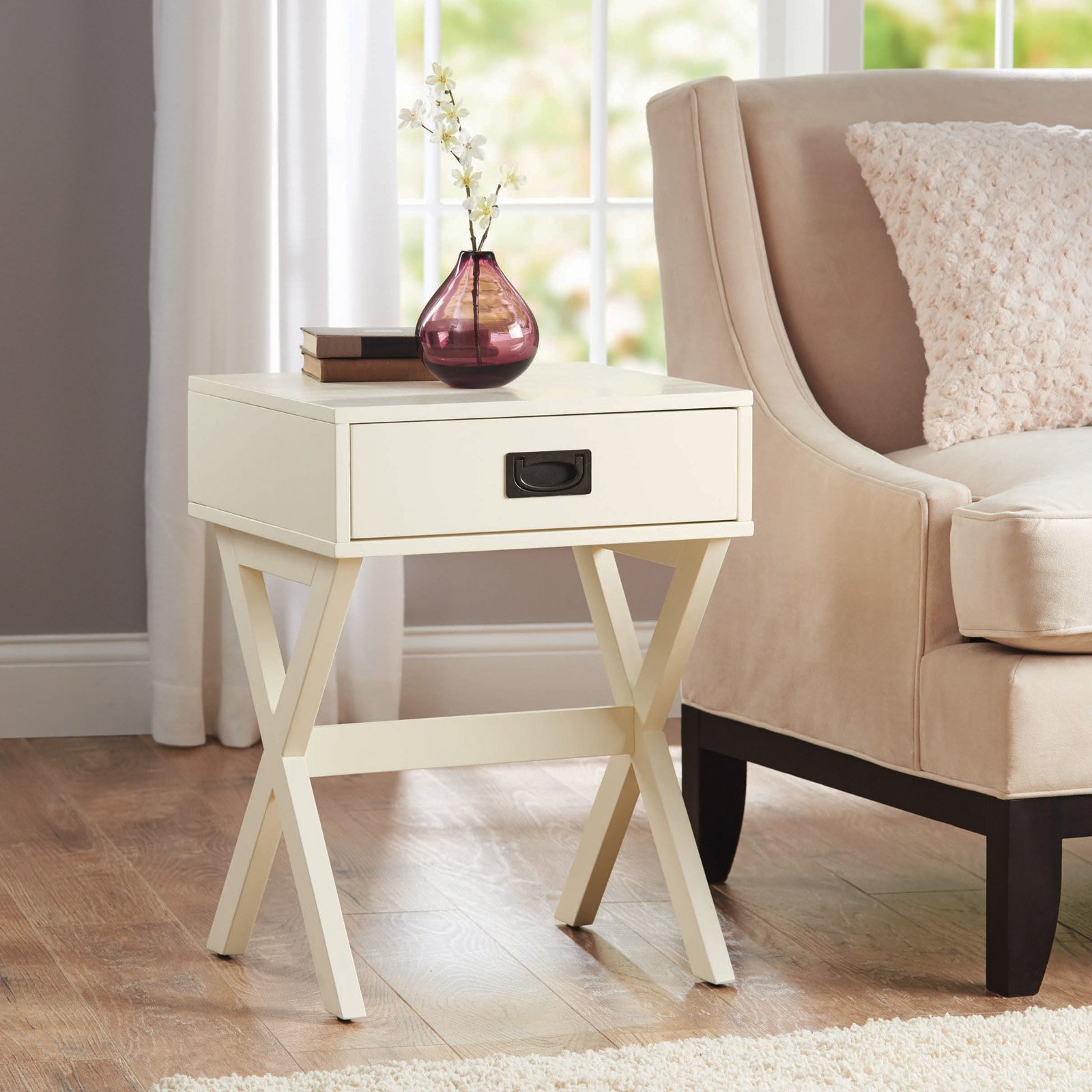 Better Homes & Gardens X-Leg Accent Table with Drawer, Multiple Colors - image 3 of 6