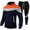 Orange, variant on OJinShaWanO Mens Winter Coats 2025 Men's Tracksuit 2 Piece Hooded Athletic Sweatsuits Casual Running Jogging Sport Suit Sets