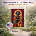 thumbnail image 5 of Black and Tan Coonhound Holiday Christmas Garden Flag 11.25 in x 15.5 in, 5 of 7