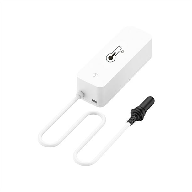 Sensor de Temperatura y Humedad WiFi Tuya con Sonda Externa. Monitor Inalámbrico de Temperatura con Aplicación para Acuarios Congelados.