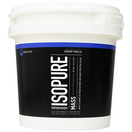 Isopure Mass Protein Powder, Creamy Vanilla, 53g Protein, 7 (Best Whey Protein Powder Reviews)