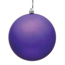 Vickerman 4.75" Purple Matte Ball Ornament, 4 per Bag