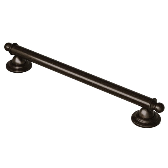 Moen Bathroom Safety 18-Inch Stainless Steel Traditional Bathroom Grab Bar, Oil-Rubbed Bronze