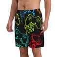 thumbnail image 2 of Bixox Men's Play Game Start printing Casual Classic Fit Short Summer Beach Shorts, 2 of 6