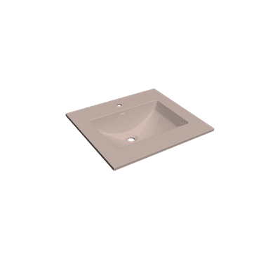 31" Solid Surface Polyurethane Resin Streamline Vanity Top with Sink-Durable, Consistent Cappuccino Color, Easy-to-Clean, Built-in Overflow, Single-Hole Faucet Mount