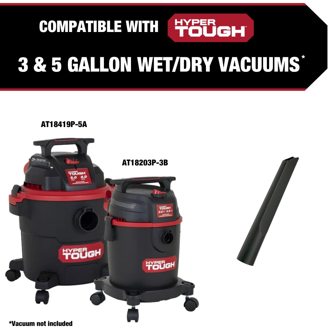 Hyper Tough 13-1508 Universal Crevice Nozzle for Wet/Dry Vacuums with a 1.25' Hose