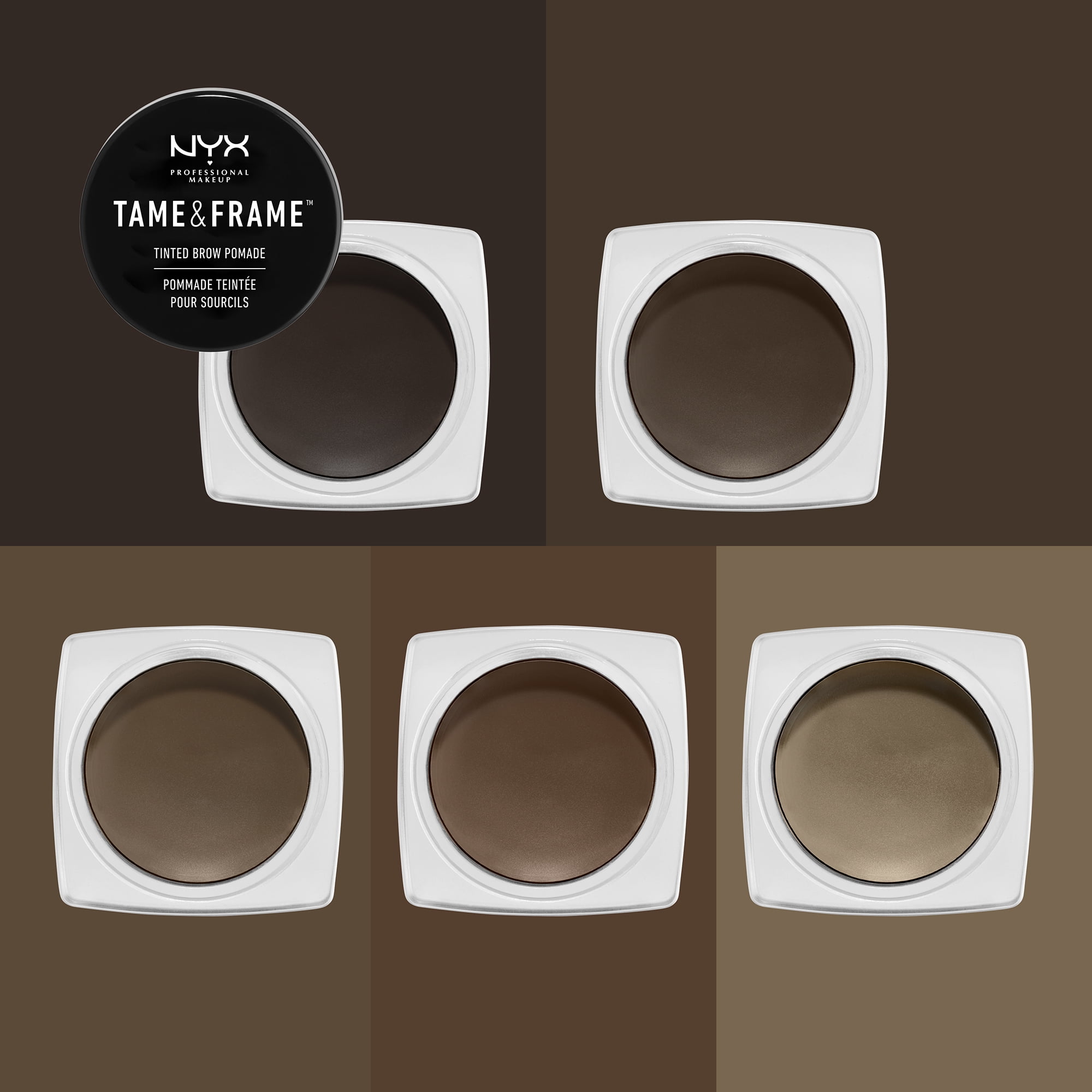 NYX Professional Makeup Tame & Frame Brow Pomade, Black
