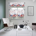 thumbnail image 4 of Independence Day Kitchen Curtains Sets for Windows 24 Inch Length, 4th of July Red Blue Stars Patriotic Rod Pocket Window Treatments Tier Curtains and Valances Set for Bedroom/Bathroom, 4 of 8
