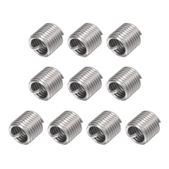 Unique Bargains 1/2-13 UNC 1.5D 304 Stainless Steel Wire Thread Inserts Screw Repair Sleeve 10 Pack