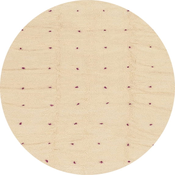 Ahgly Company Indoor Round Abstract Khaki Gold Solid Area Rugs, 7' Round