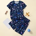 thumbnail image 2 of Odeerbi 2-9 Años Niños Conjunto de Verano Camiseta Manga Corta de Algodón Estampado Estrellas Pantalón Corto Conjunto de Dos Piezas Gráfico, 2 of 9