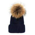 thumbnail image 2 of Deago Women Adult Child Winter Warmer Knit Wool Beanie Hat Ski Pom Pom Cap, 2 of 5