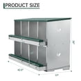 thumbnail image 2 of 8-Compartment Metal Chicken Nesting Box - with Large Vented Holes for Easy Egg Collection & Poultry Coop, 2 of 6