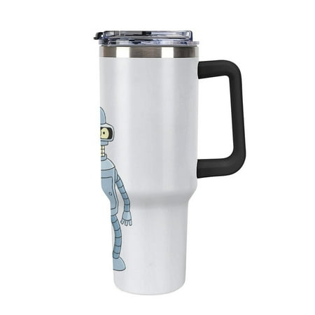 

Futura_ma Anime Tumbler with Handle Double Wall Stainless Steel Coffee Tumbler with Lid And Straw Leakproof Vacuum Insulated Water Bottle for Car Cold & Hot Drinks 40oz