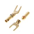 thumbnail image 4 of Brass gold plated Y-type fork speaker plug or screw fork connector adapter, 4 of 5